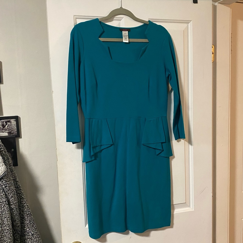 Teal peplum dress!